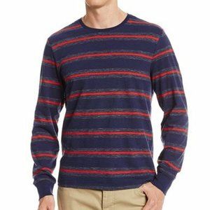 Jack Spade Lewis Striped Crewneck Shirt Peacoat